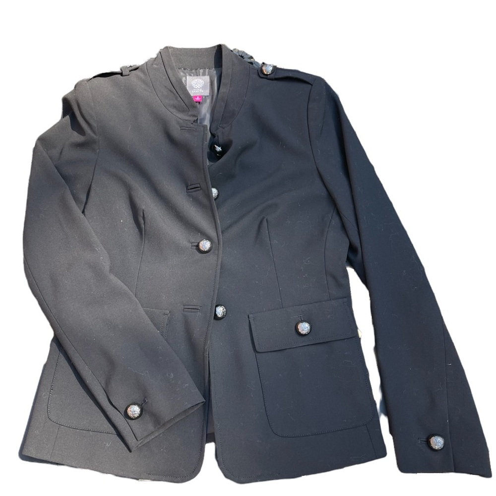 Vince Camuto Black Military Style Blazer, Size 8